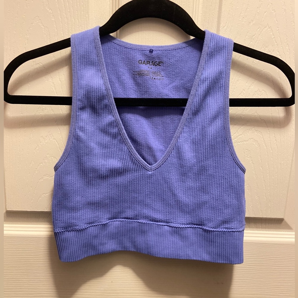 Garage Lavender Ribbed Knit Top